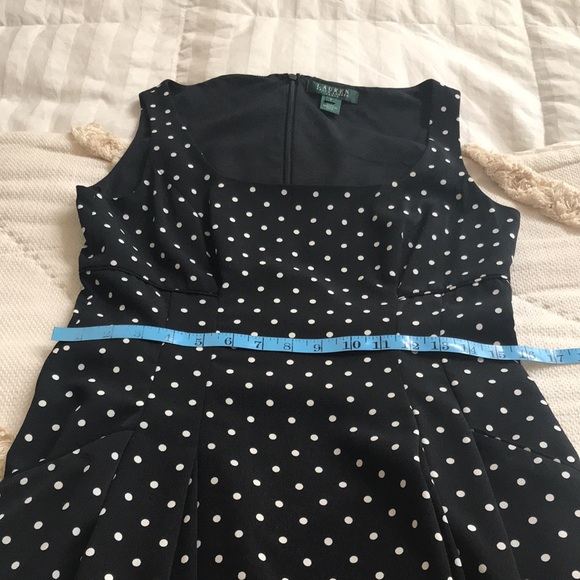 Lauren Ralph Lauren Aline black polka dot Dress 8 - Picture 10 of 10